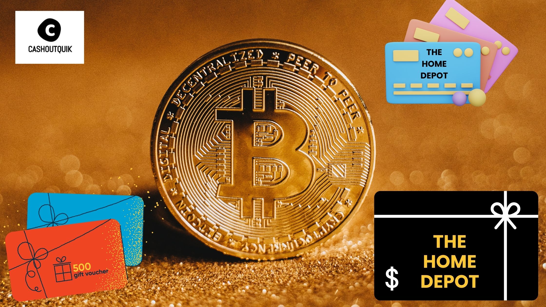 Effortlessly Exchange Your Home Depot Gift Card for Bitcoin at CashOutQuik